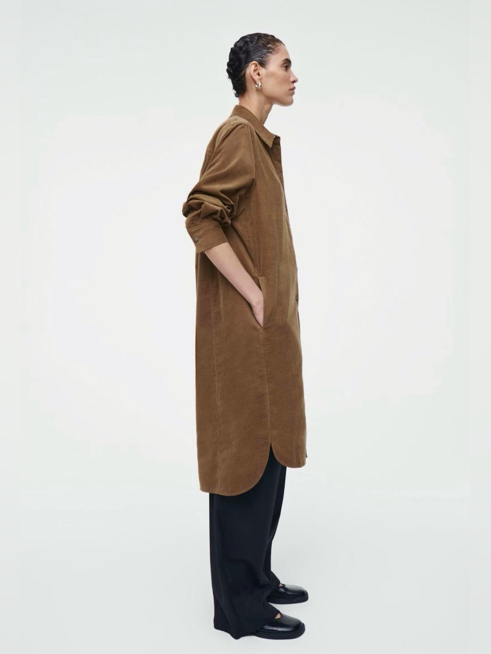 NEW. COS Corduroy Midi Shirt Dress. NWT